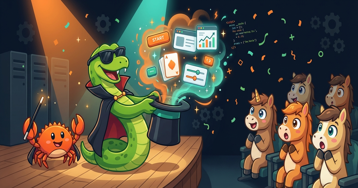 djust framework logo with Django and Rust icons